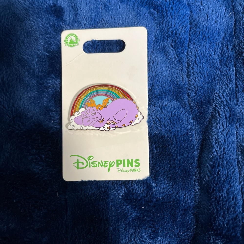 Disney Figment Pin with Rainbow and Purple Design